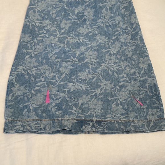 Rag & Bone Jean denim tie dress floral xs - Picture 12 of 14